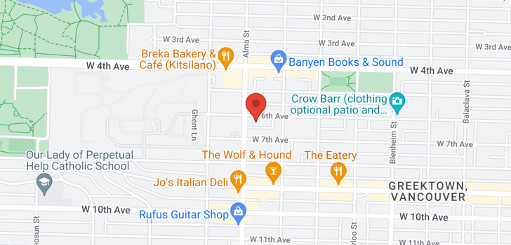 map of 3668 W 6TH AVENUE